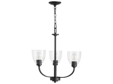 Quorum Reyes 3-Light Textured Black Chandelier QM6060369