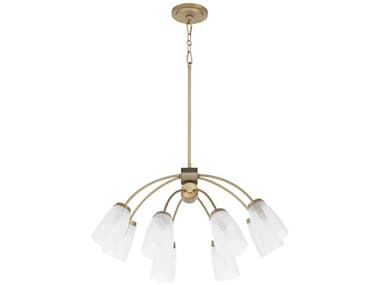 Quorum Arpeggio 8-Light Aged Brass Chandelier QM6077880