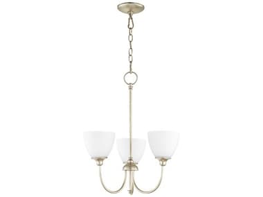 Quorum Celeste 3-Light Aged Silver Leaf Chandelier QM6109360