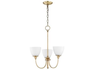 Quorum Celeste 3-Light Aged Brass Chandelier QM6109380