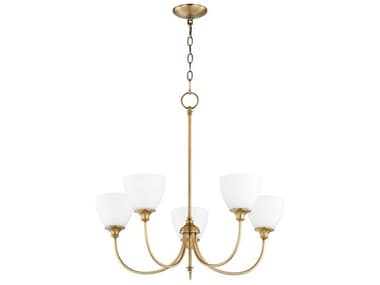 Quorum Celeste 5-Light Aged Brass Chandelier QM6109580