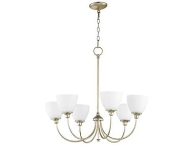 Quorum Celeste 6-Light Aged Silver Leaf Chandelier QM6109660