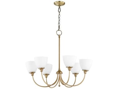 Quorum Celeste 6-Light Aged Brass Chandelier QM6109680