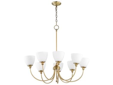 Quorum Celeste 8-Light Aged Brass Chandelier QM6109880