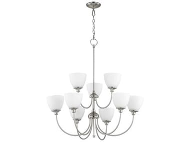 Quorum Celeste 9-Light Satin Nickel Tiered Chandelier QM6109965