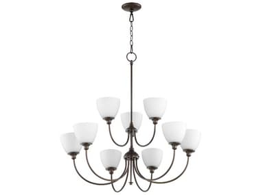 Quorum Celeste 9-Light Oiled Bronze Tiered Chandelier QM6109986