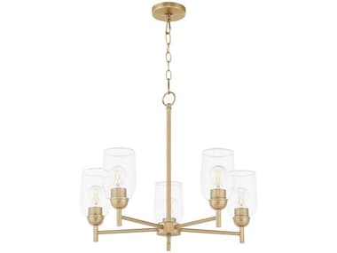 Quorum Wallinger 5-Light Aged Brass Chandelier QM6112580