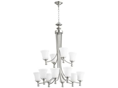 Quorum Rossington 12-Light Satin Nickel Chandelier QM61221265