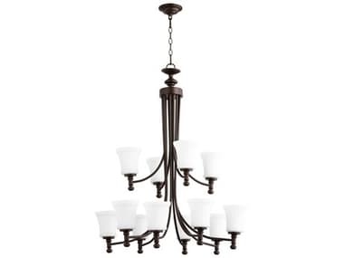 Quorum Rossington 12-Light Oiled Bronze Chandelier QM61221286