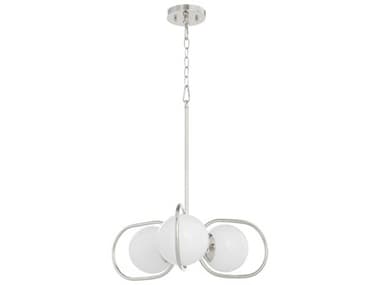 Quorum Belmont 3-Light Polished Nickel Globe Chandelier QM6137362