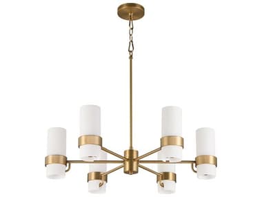 Quorum Sojourn 6-Light Brushed Brass Candelabra Chandelier QM6169647
