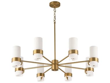 Quorum Sojourn 8-Light Brushed Brass Candelabra Chandelier QM6169847