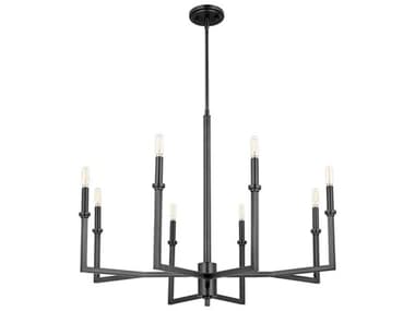 Quorum Merrick 8-Light Matte Black Candelabra Chandelier QM6174859