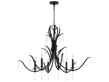 Quorum Majesty 6-Light Matte Black Candelabra Chandelier QM621659