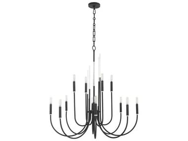 Quorum Summit 12-Light Textured Black Candelabra Chandelier QM62231269