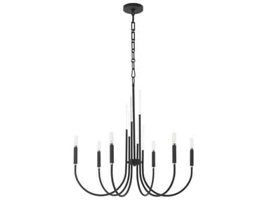 Quorum Summit 6-Light Textured Black Candelabra Chandelier QM6223669