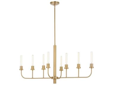 Quorum Sheridan 8-Light Aged Brass Linear Island Pendant QM622880