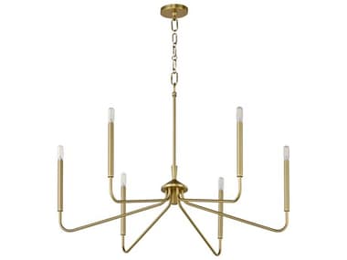 Quorum Providence 6-Light Aged Brass Candelabra Chandelier QM6238680