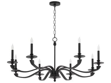 Quorum Chantelle 8-Light Matte Black Candelabra Chandelier QM6240859
