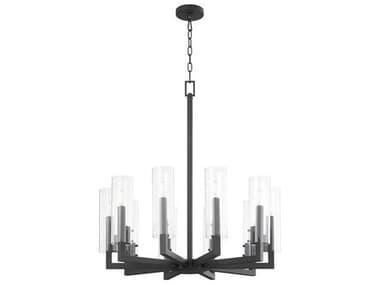 Quorum Harbin 10-Light Textured Black Candelabra Cylinder Chandelier QM62771069