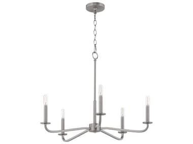 Quorum Rutherford 5-Light Satin Nickel Candelabra Chandelier QM6307565