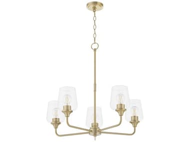 Quorum Raymond 5-Light Aged Brass Chandelier QM6313580