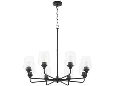 Quorum Raymond 8-Light Matte Black Chandelier QM6313859