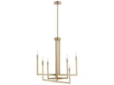 Quorum Bolero 6-Light Aged Brass Candelabra Chandelier QM6377680