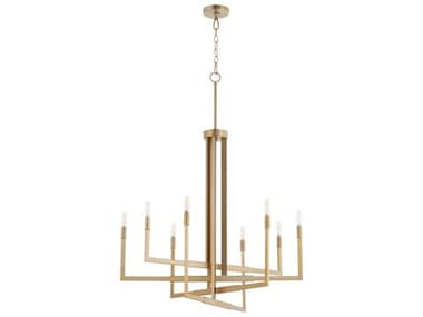 Quorum Bolero 8-Light Aged Brass Candelabra Chandelier QM6377880