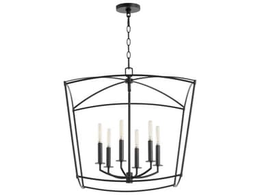 Quorum Mantle 6-Light Matte Black Pendant QM6412659