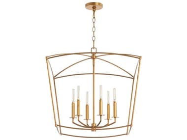 Quorum Mantle 6-Light Gold Leaf Pendant QM6412674