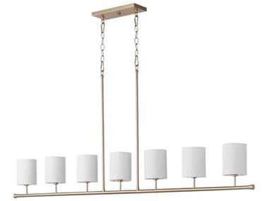 Quorum Harmony 7-Light Aged Brass Cylinder Island Pendant QM647780