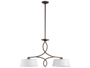 Quorum Willingham 2-Light Oiled Bronze Island Pendant QM65122186