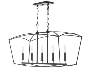 Quorum Mantle 5-Light Matte Black Island Pendant QM6512559