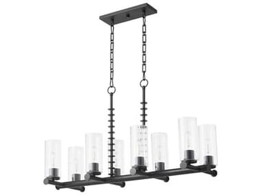 Quorum Mercier 8-Light Matte Black Cylinder Island Pendant QM651859