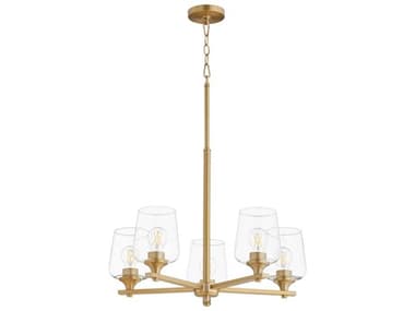 Quorum Veno 5-Light Aged Brass Chandelier QM658580