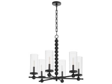 Quorum Lee Boulevard 6-Light Matte Black Cylinder Chandelier QM660659