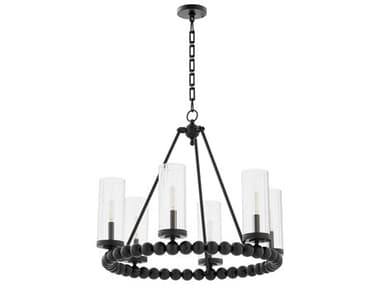 Quorum Lee Boulevard 6-Light Matte Black Cylinder Chandelier QM661659