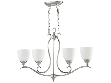 Quorum Flora 4-Light Satin Nickel Traditional Island Pendant QM664465