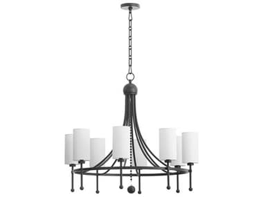 Quorum Lee Boulevard 8-Light Matte Black Cylinder Chandelier QM664859