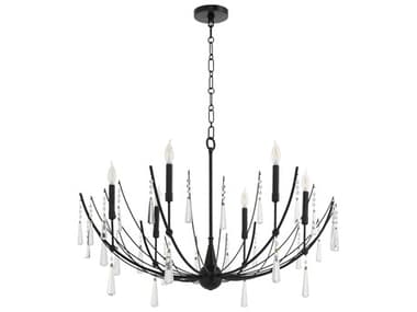 Quorum Eloise 6-Light Matte Black Candelabra Chandelier QM673659