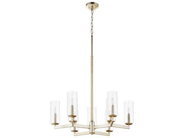 Quorum Merrick 9-Light Aged Silver Leaf Cylinder Chandelier QM674960