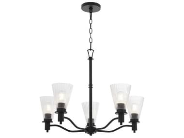 Quorum Lawton 5-Light Matte Black Candelabra Chandelier QM6803559