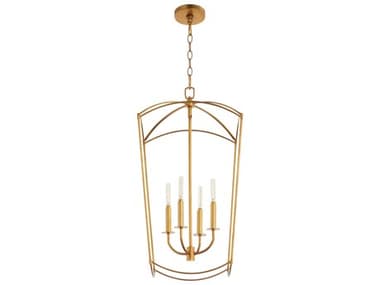 Quorum Mantle 4-Light Gold Leaf Pendant QM6812474