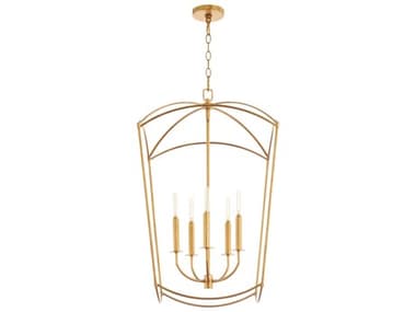 Quorum Mantle 5-Light Gold Leaf Pendant QM6812574