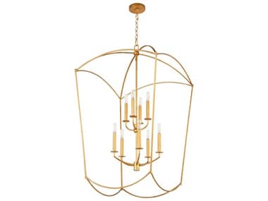 Quorum Mantle 9-Light Gold Leaf Pendant QM6812974