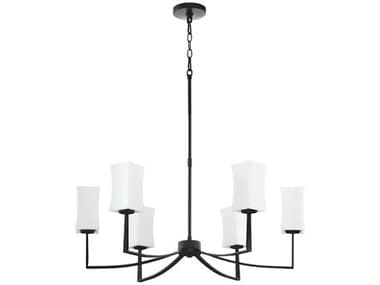 Quorum Ayala 6-Light Matte Black Chandelier QM681659