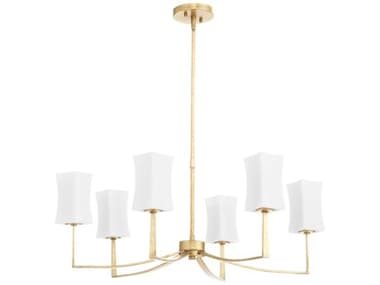 Quorum Ayala 6-Light Gold Leaf Chandelier QM681674