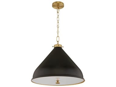Quorum Bonnel 1-Light Matte Black Aged Brass Pendant QM6863205980