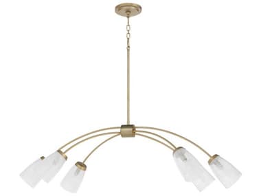 Quorum Arpeggio 6-Light Aged Brass Island Pendant QM6877680